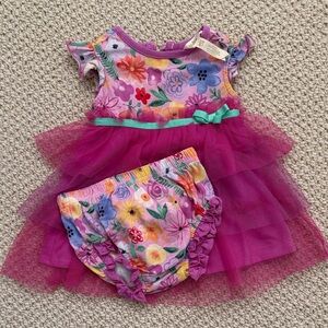 Matilda Jane Pink and Purple Floral Dress Set